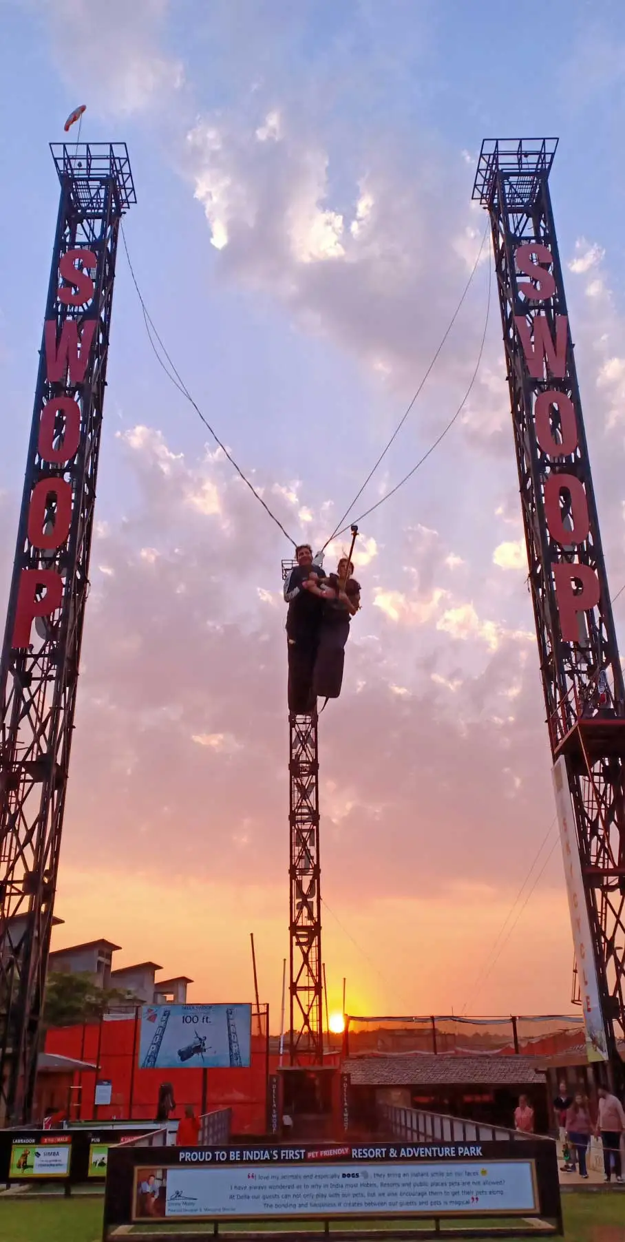 Swoop ride at Della Adventure Park Lonavala