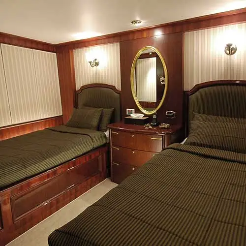 Luxury bathroom interior on MY Kalizma yacht designed by Jimmy Mistry