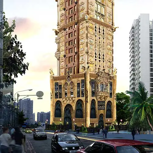 Nishit Mahal luxury building facade architecture by Jimmy Mistry