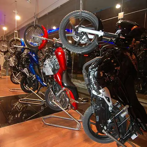 Motorcycle retail interior design at Probiking showroom by Jimmy Mistry