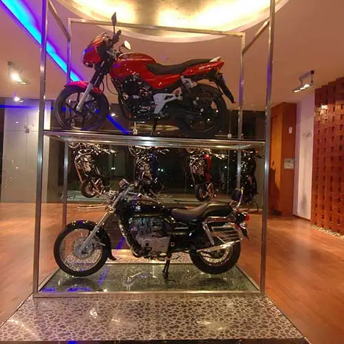 Premium motorcycle retail store interior at Probiking designed by Jimmy Mistry