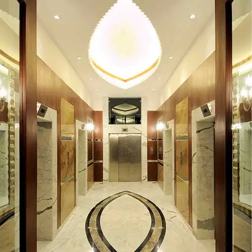 Interior atrium architecture at UB Group headquarters designed by Jimmy Mistry