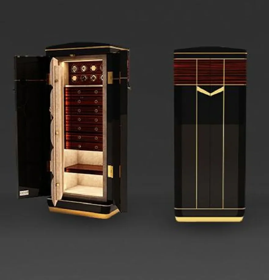 Luxury safes designed by Jimmy Mistry for Della Luxury Products