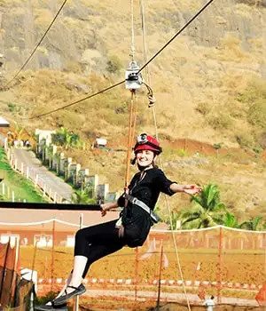 India's Longest Flying Fox at Della Adventure Park