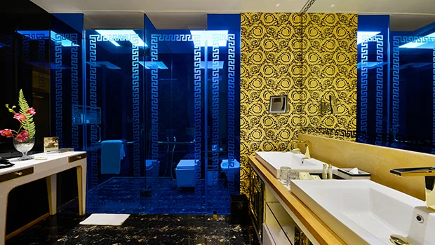 Luxury bathroom interior design in villa at Della Resorts