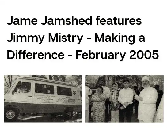Jimmy Mistry press feature in Jame Jamshed, February 2005