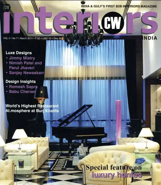 Jimmy Mistry press feature in CW Interiors, March 2011