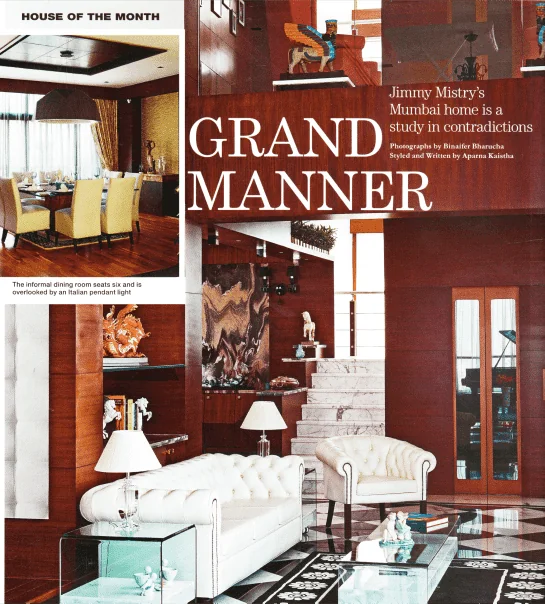 Jimmy Mistry press feature in Grand Manner, June 2011