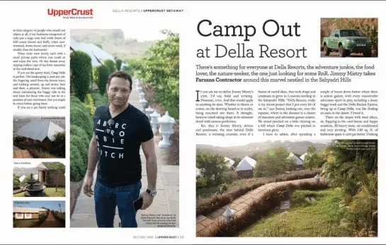 Jimmy Mistry press feature in Uppercrust Getaway, December 2015