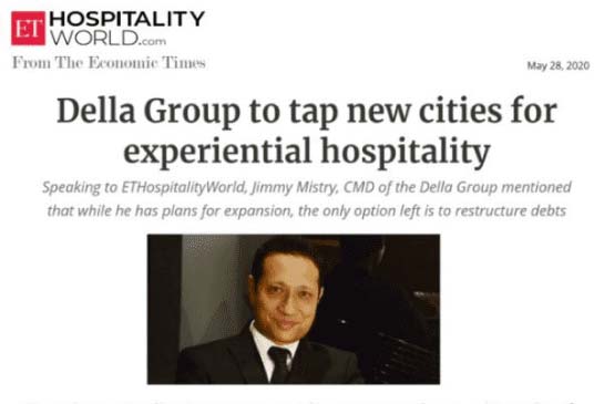 Jimmy Mistry press feature in ET HOSPITALITY, May 2020