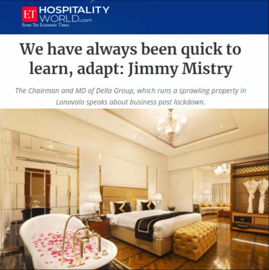 Jimmy Mistry press feature in ET HOSPITALITY WORLD, July 2020