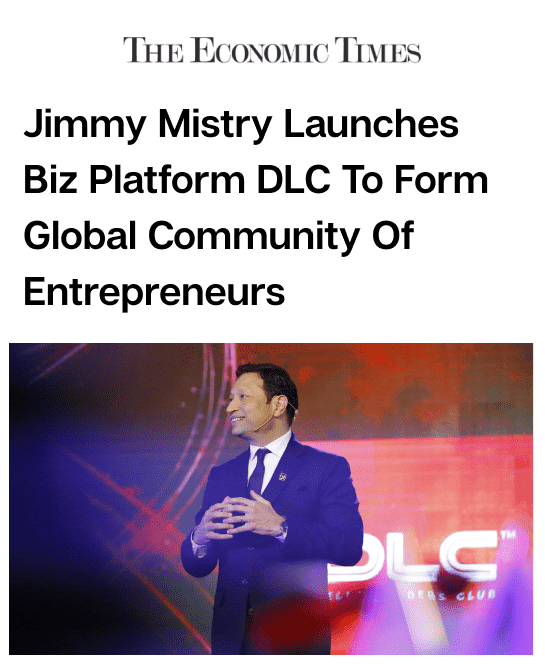 Jimmy Mistry press feature in THE ECONOMIC TIMES, June 2021