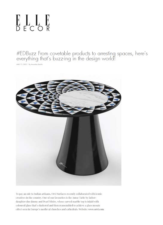 Jimmy Mistry press feature in ELLE DECOR, May 2021