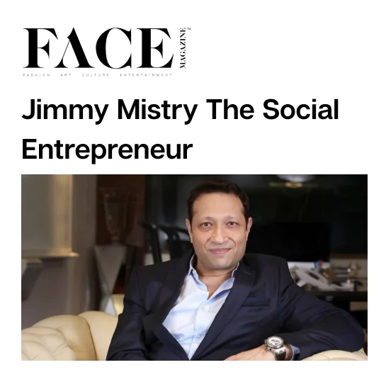 Jimmy Mistry press feature in Face Magazine, December 2021