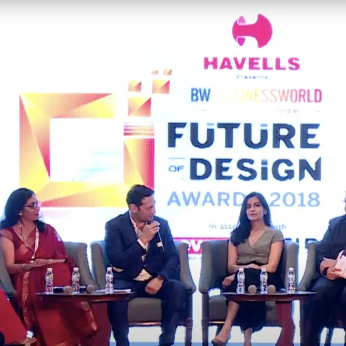 Jimmy Mistry presenting design as a multiplier in business at Business World Future of Design awards
