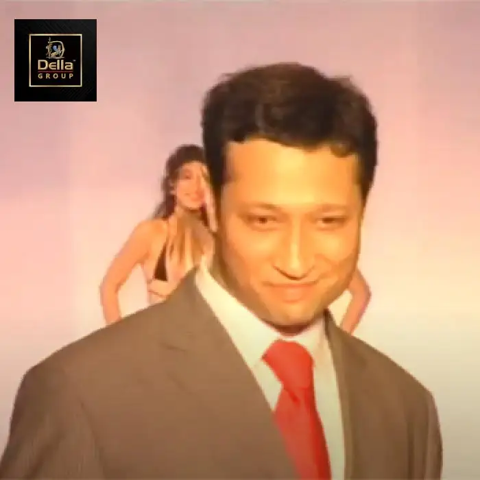 Jimmy Mistry presenting the Della Design Show where architecture meets fashion design