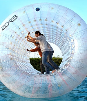 Roller Zorbing at Della Adventure Park