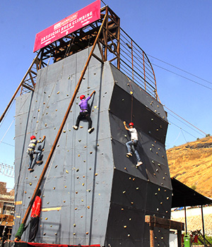 Artificial Rock Climbing at Della Adventure Park