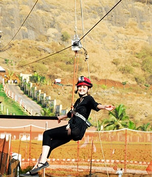 India's Longest Flying Fox at Della Adventure Park