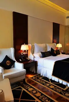 Luxury bedroom interior at Della Resorts Lonavala