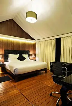 Camp Della interior luxury glamping accommodation at Della Resorts